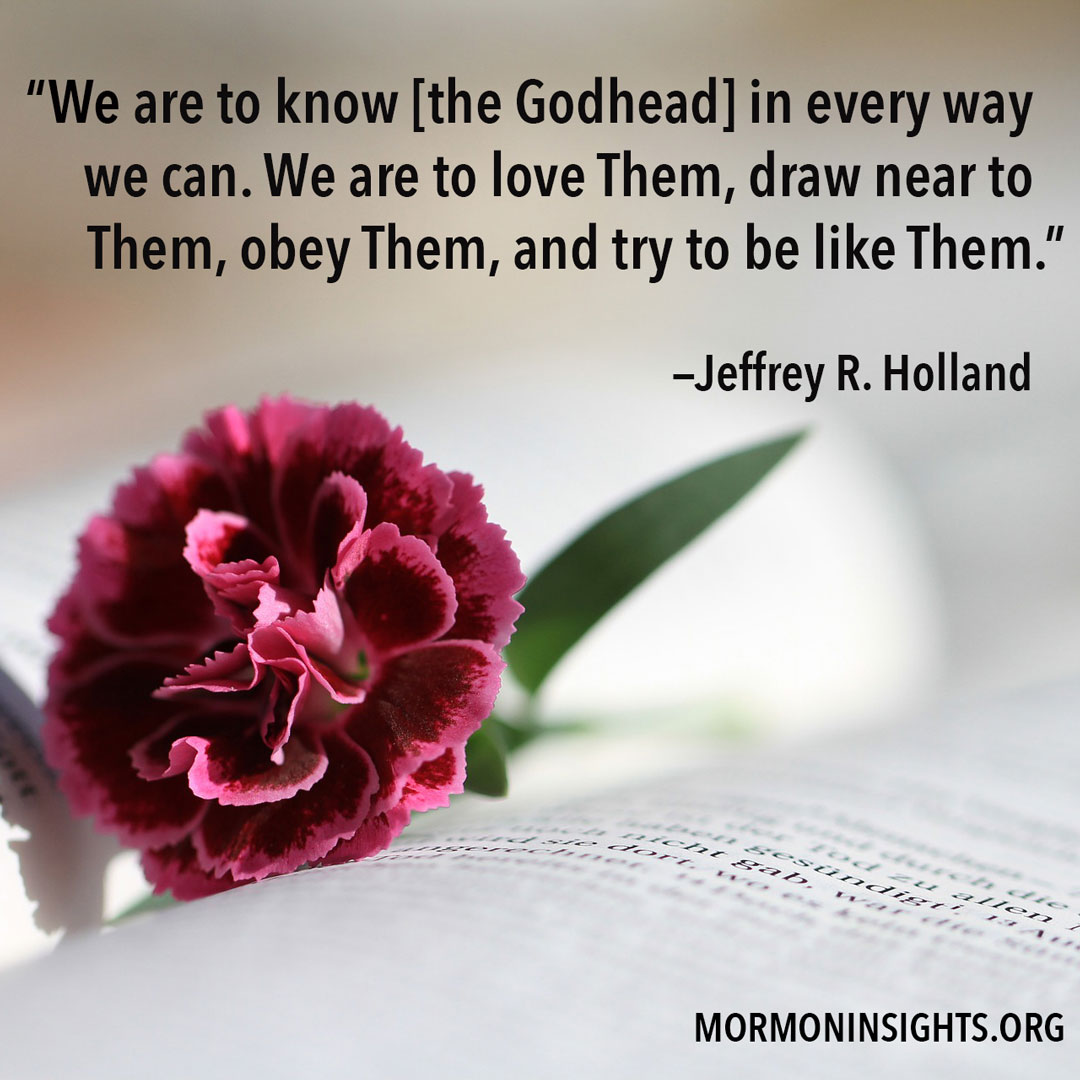 "We are to know [the Godhead] in every way we can. We are to love Them, draw near to Them, obey Them, and try to be like Them."