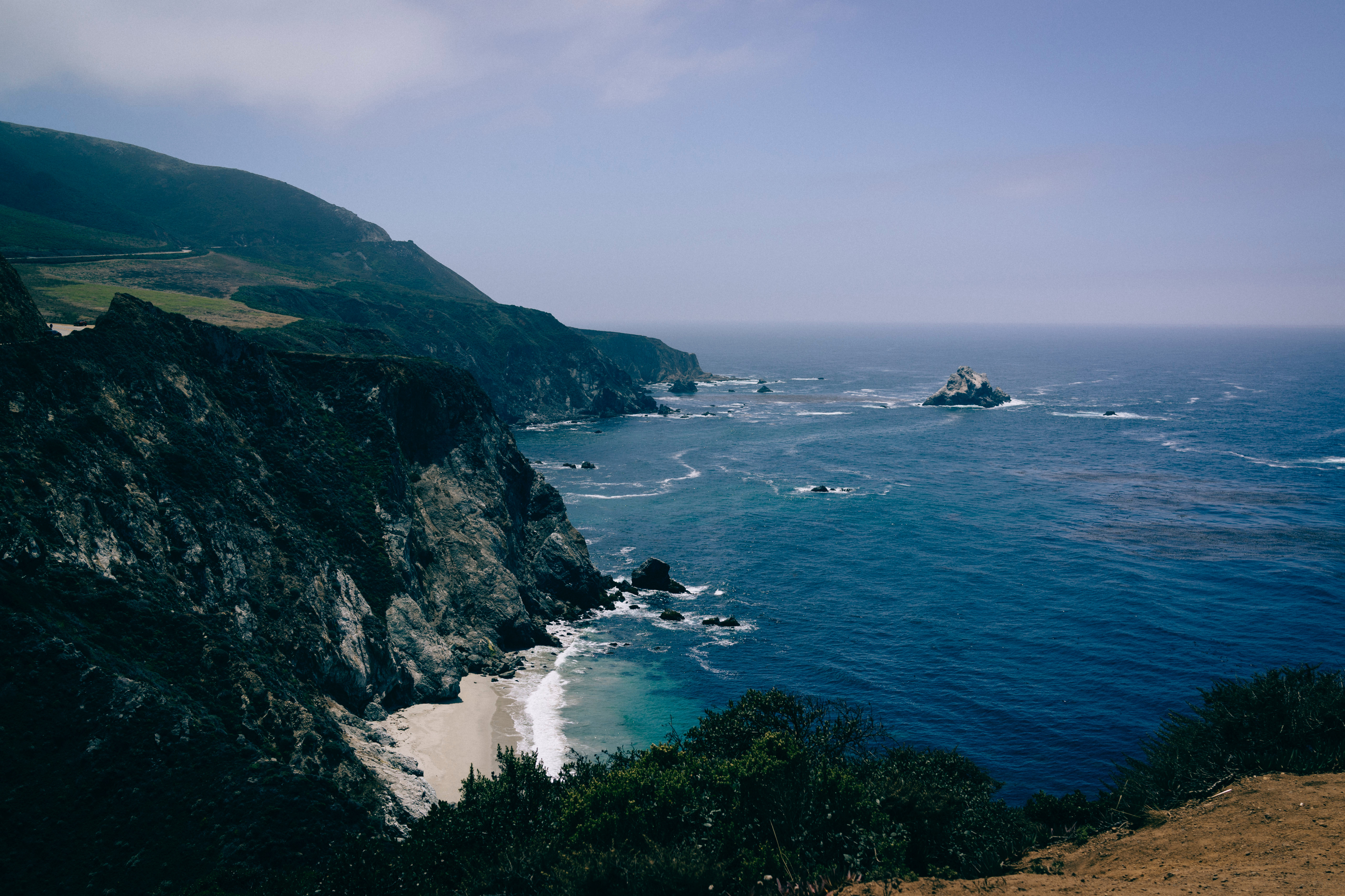 ocean cliff scene