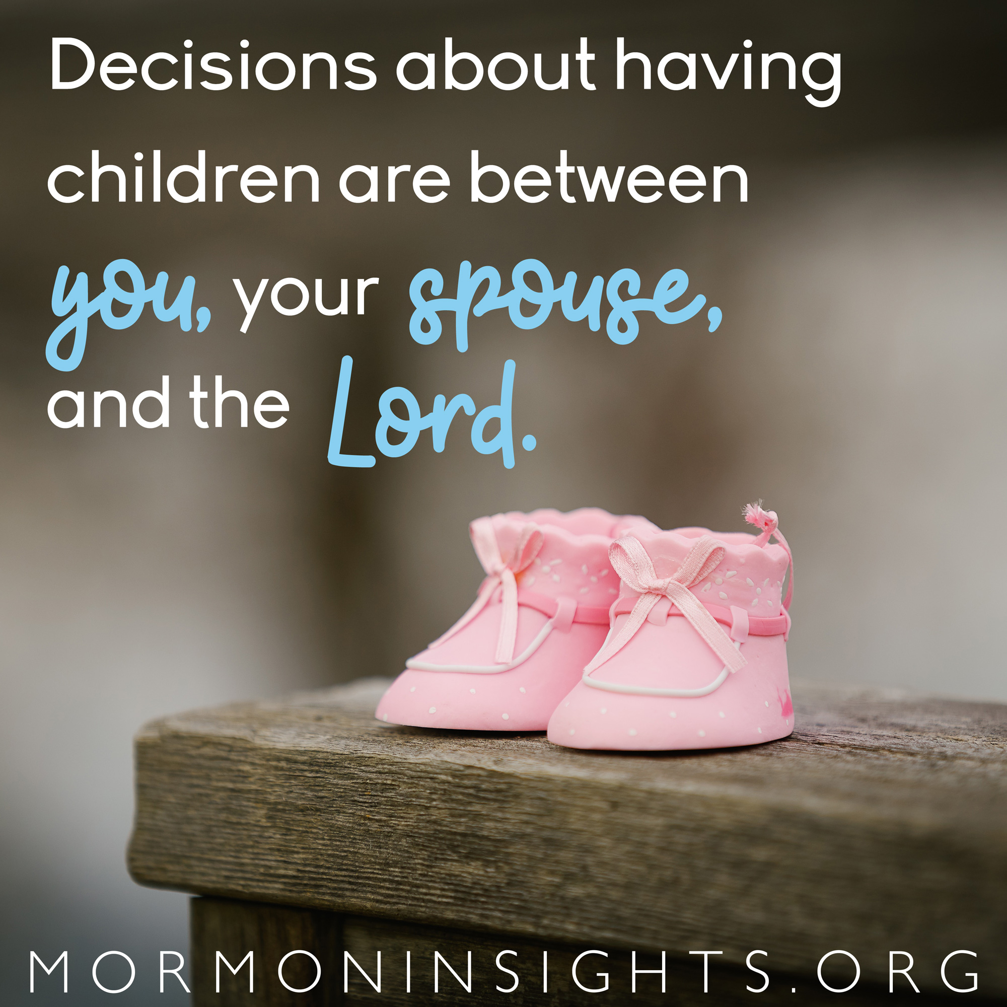 Decisions about having children are between you, your spouse, and the Lord.