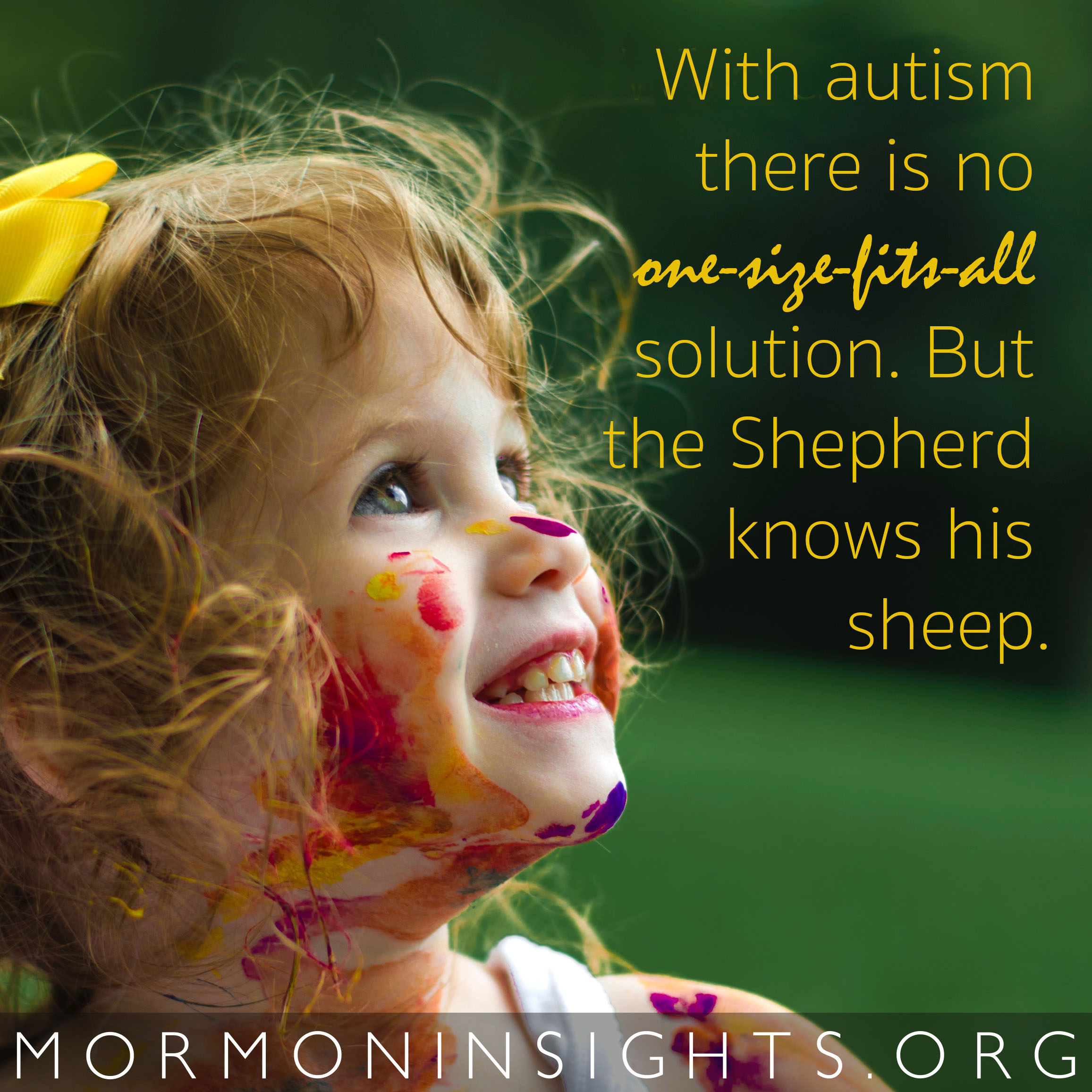 With autism, there is not one-size-fits-all solution. But the Shepherd knows his sheep.