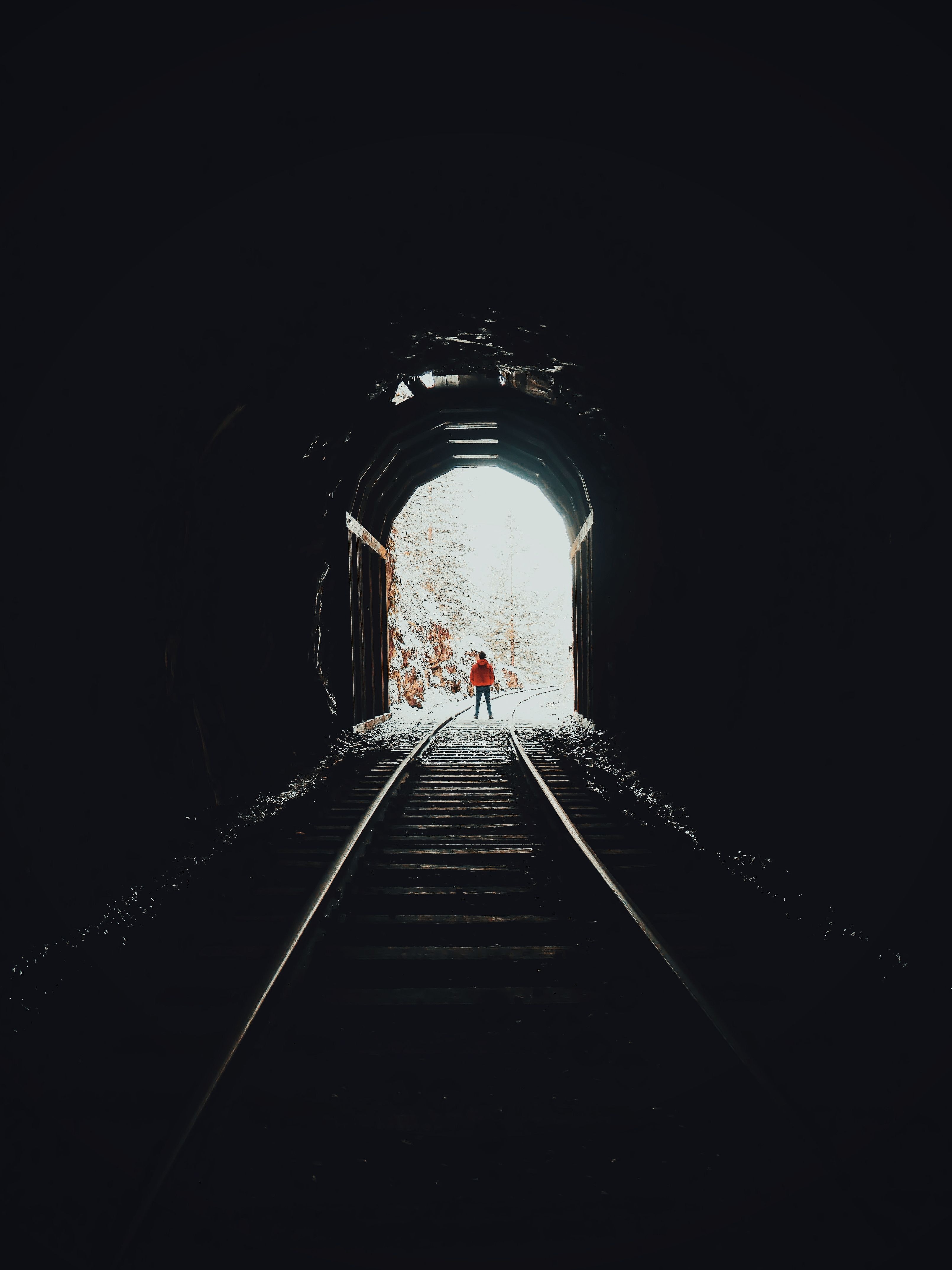 Train tunnel.